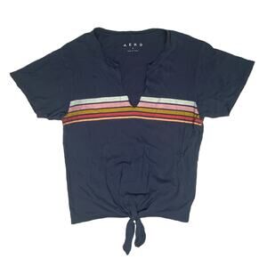 Aéropostale V-neck Tee Size Medium Color Blue